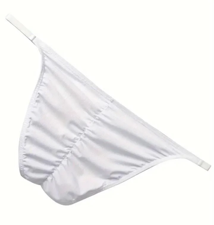 Erkek  Beyaz Büzgülü Slip İç Giyim