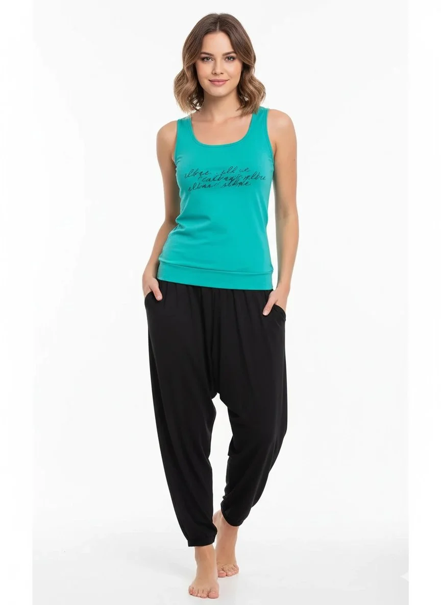 Bayan Yazlık Poly Şalvarlı Pijama 21519