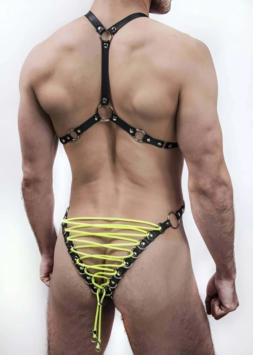 Erkek  Fantazi İç Giyim Lastik Harness - Brfm62