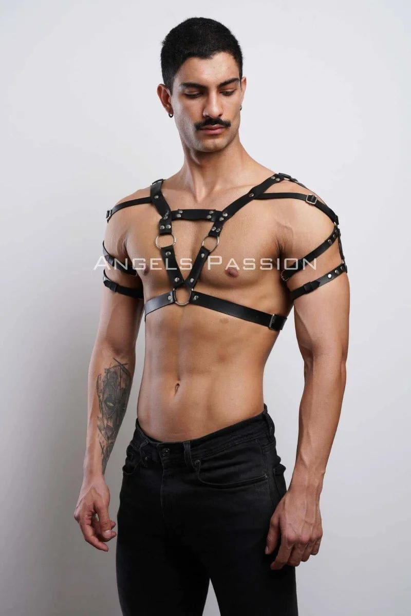 Erkek  Harness, Erkek  Partywear, Deri Erkek  Parti Elbise Aksesuarı - Brfm6