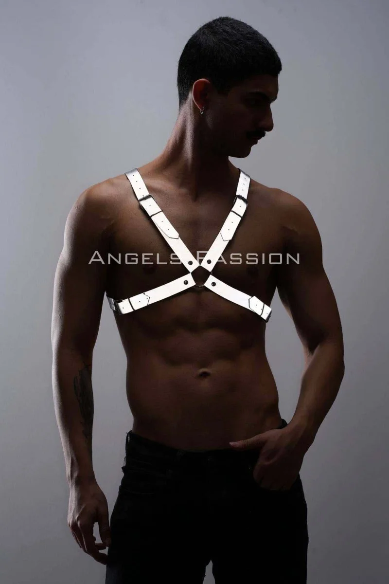 Reflektörlü (karanlıkta Yansıyan) Erkek  Göğüs Harness, Erkek  Parti Giyim - Brfm43
