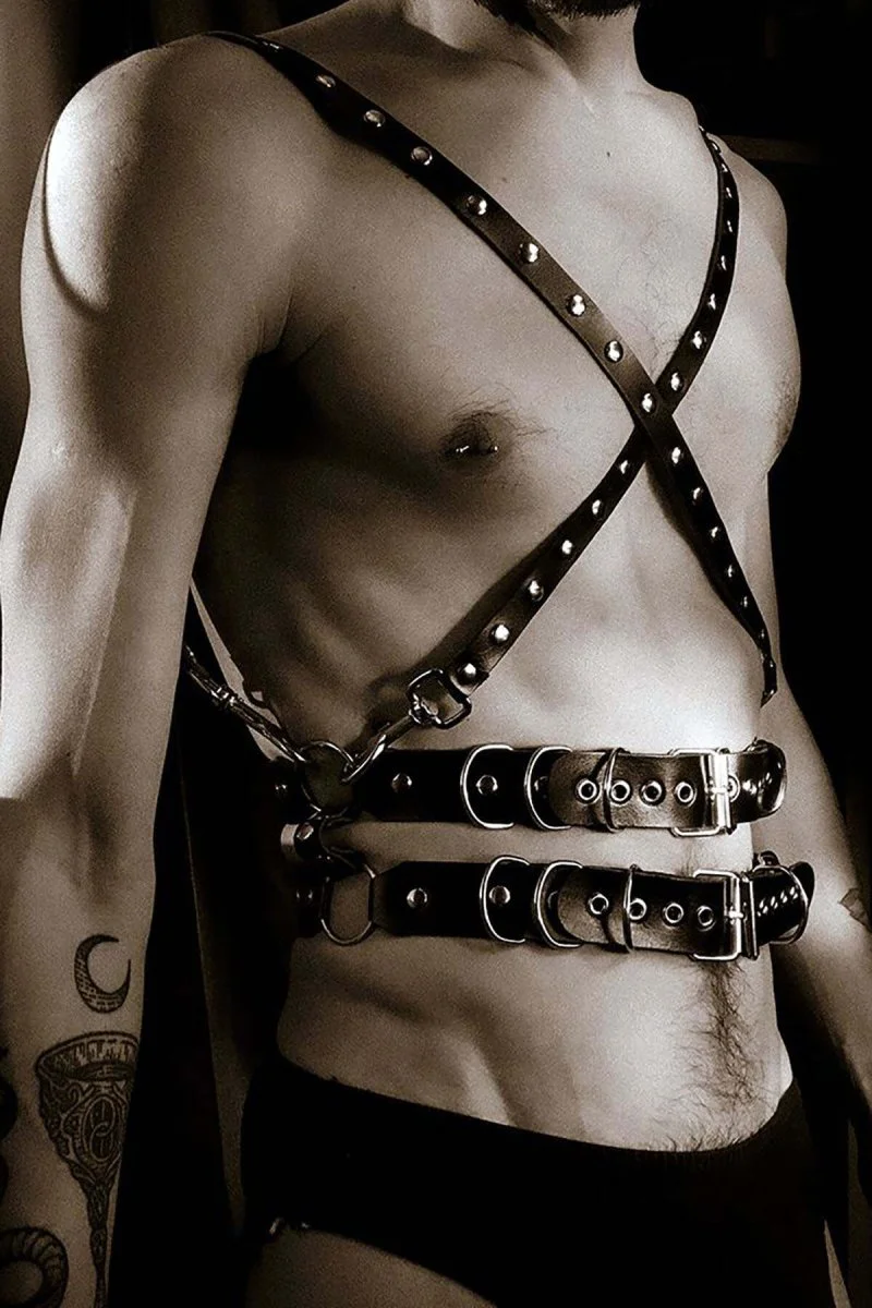 Deri Erkek  Harness, Erkek  Partywear, Sexy Erkek  Deri Giyim - Brfm231