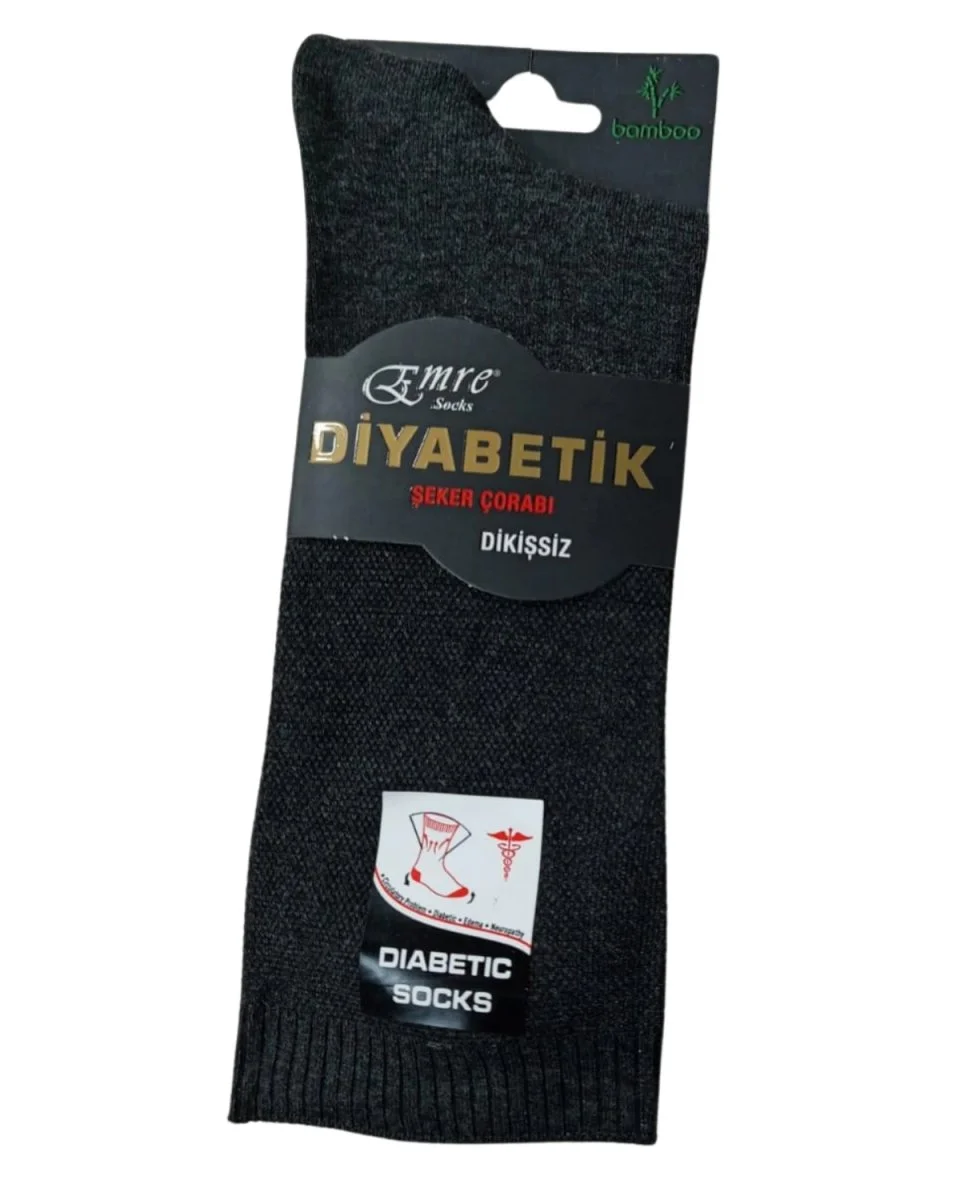 Emre Erkek  Diyabetik Bambu Çorap 6 Adet