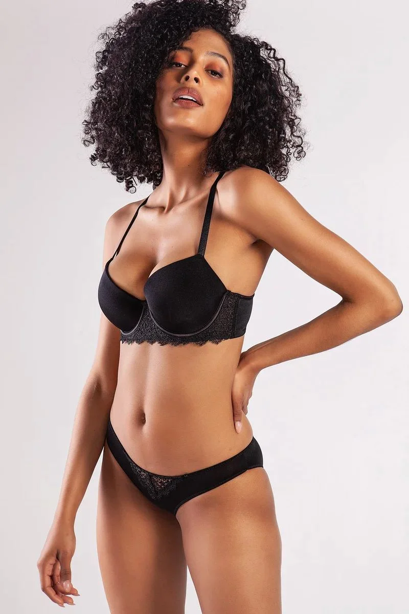 Garland Big Size Plunge Bra, Black Konforlu Ve Şık Sütyen