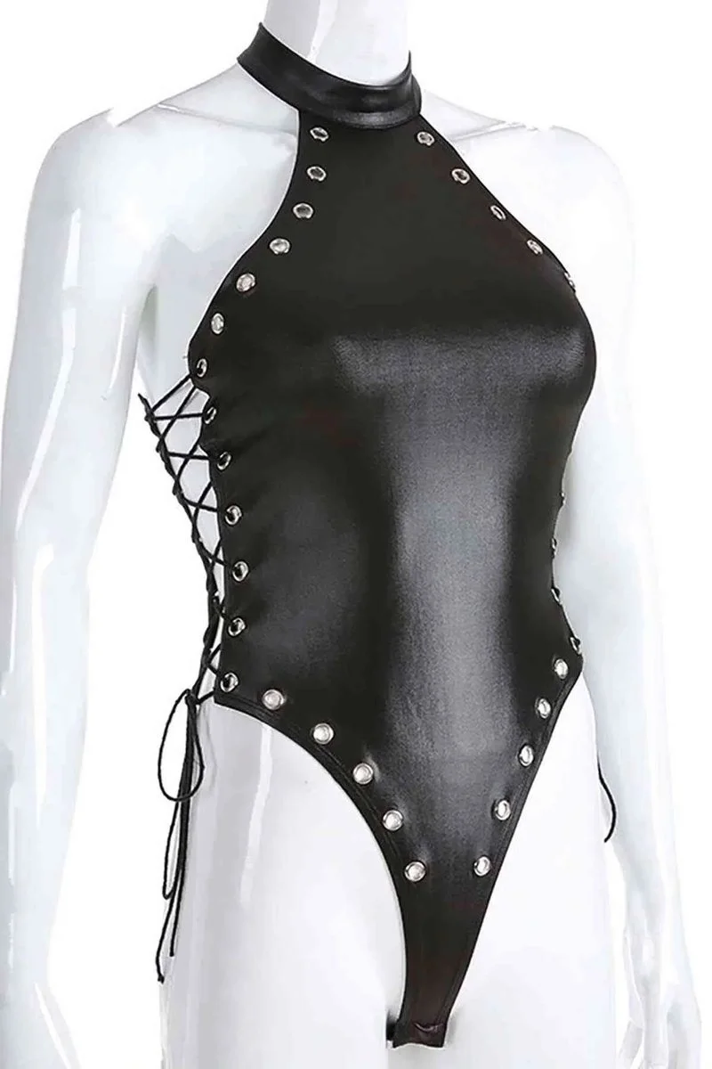 Fantezi Yanları Kuş Gözlü Yandan Bağlamalı Seksi Babydol