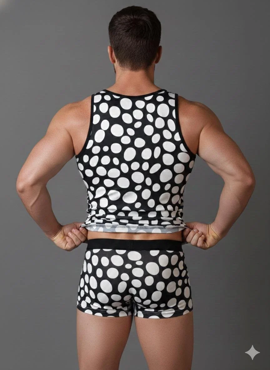 Erkek Desenli Tank Top Boxer Takımı