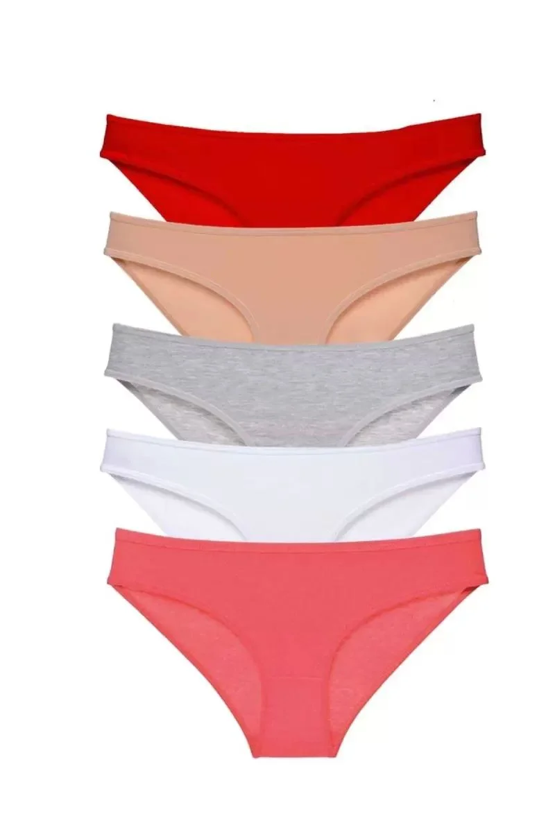 5 Adet Süper Eko Set Likralı Kadın Slip Külot 525