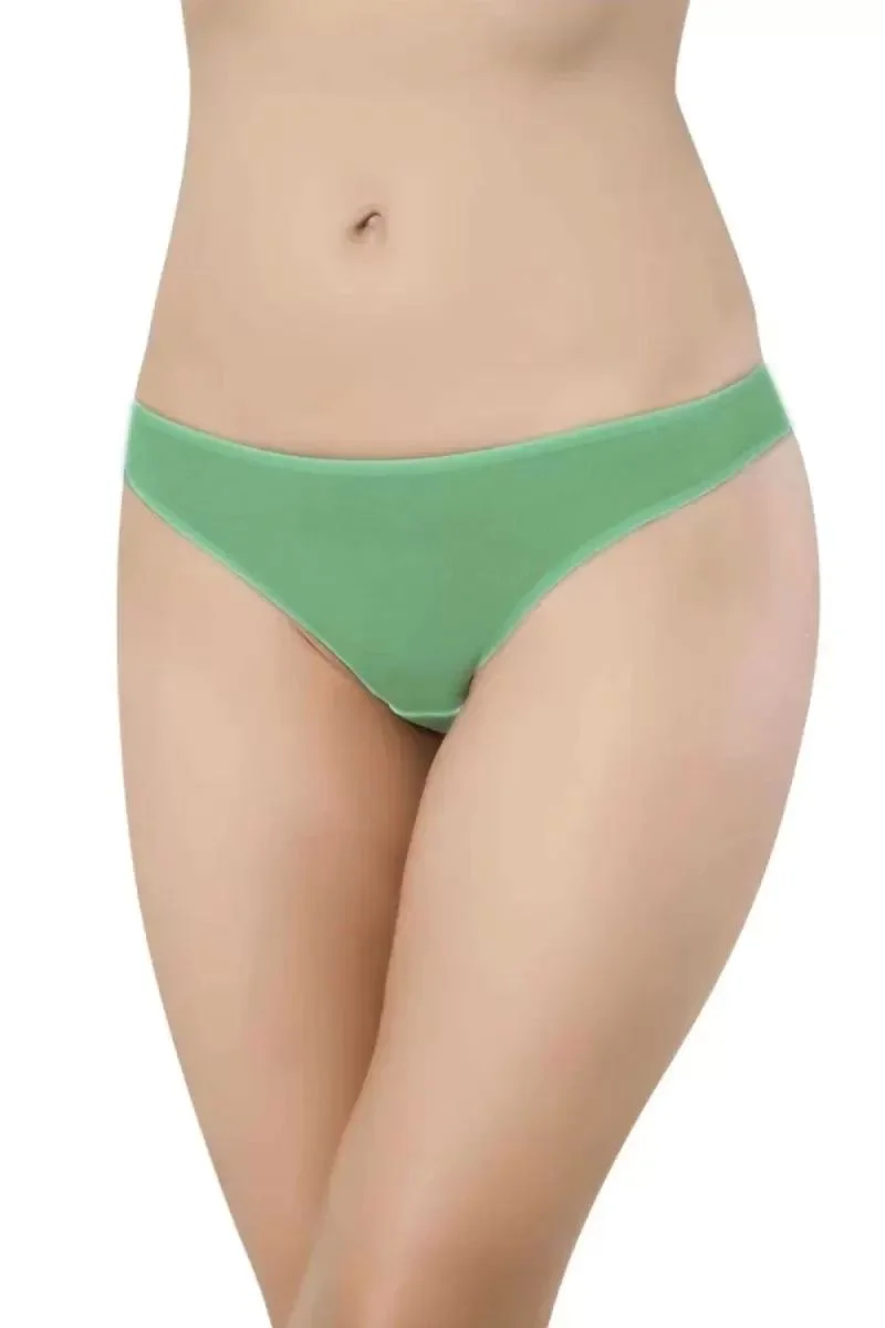 7 Adet Süper Eko Set Likralı Kadın Slip Külot Yeşil