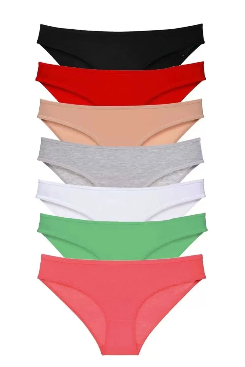 7 Adet Süper Eko Set Likralı Kadın Slip Külot Set 3