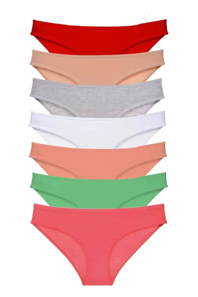 7 Adet Süper Eko Set Likralı Kadın Slip Külot Set 8
