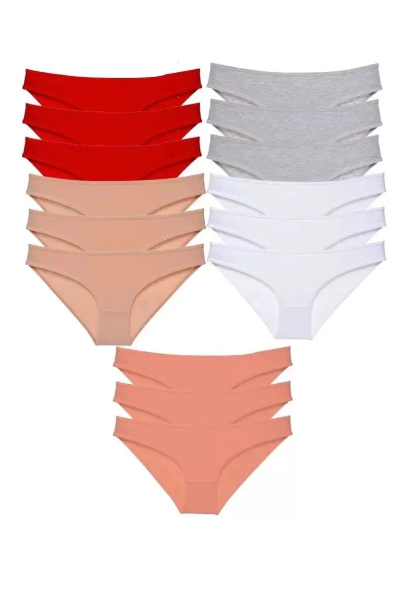 15 Adet Süper Eko Set Likralı Kadın Slip Külot 520