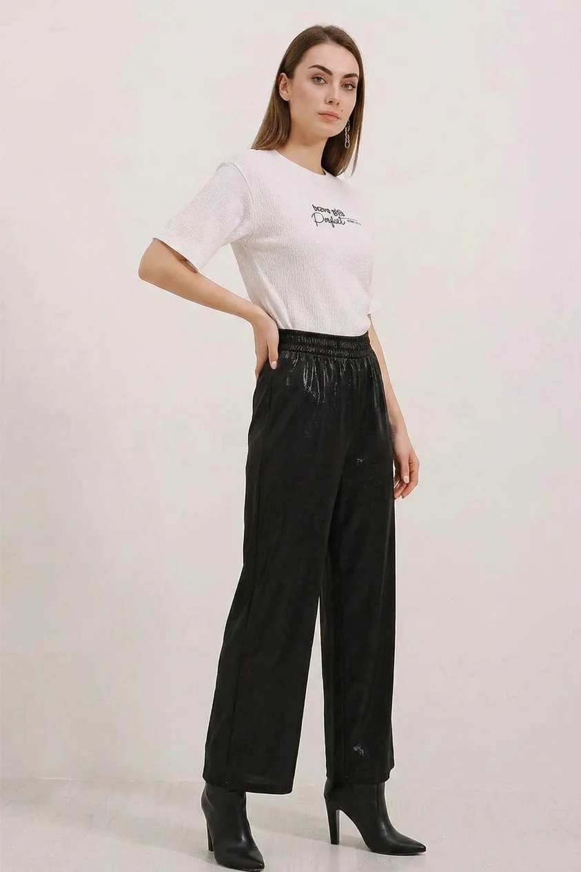 Kadın Oversize Baskılı Beyaz Tişört