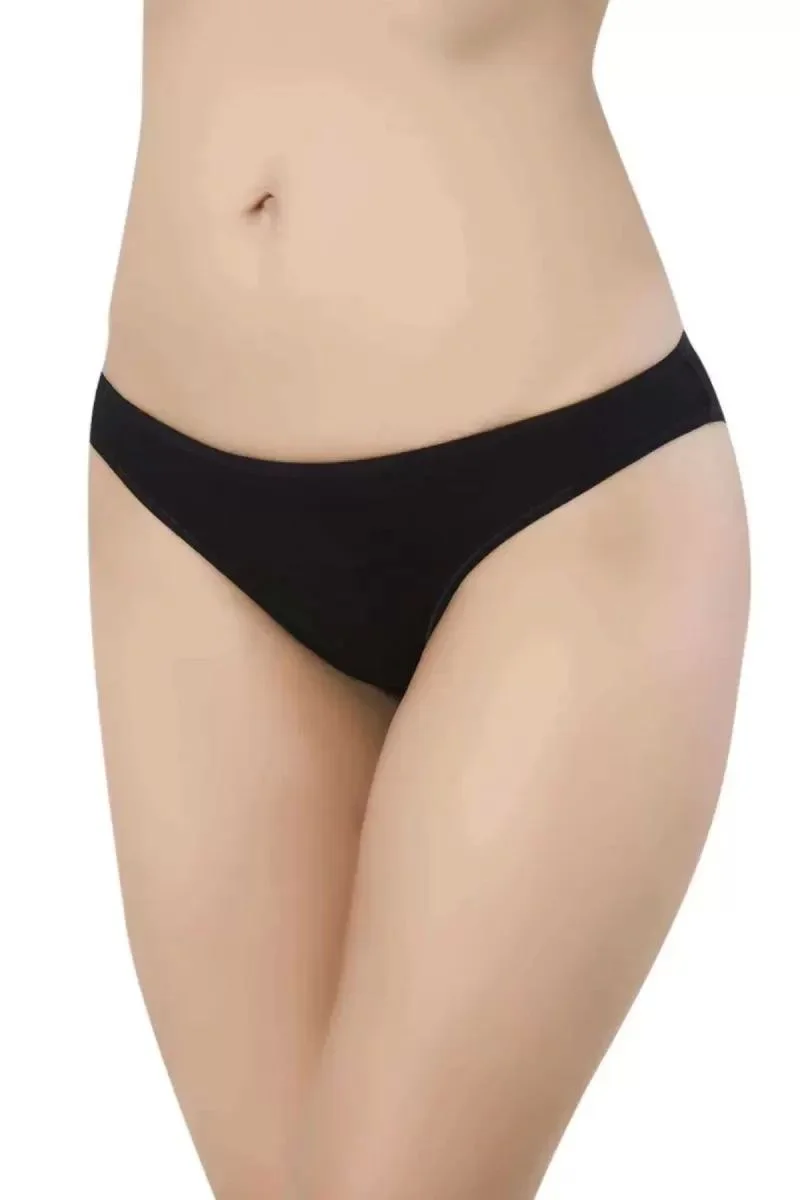 6 Adet Süper Eko Set Likralı Kadın Slip Külot Siyah Ten