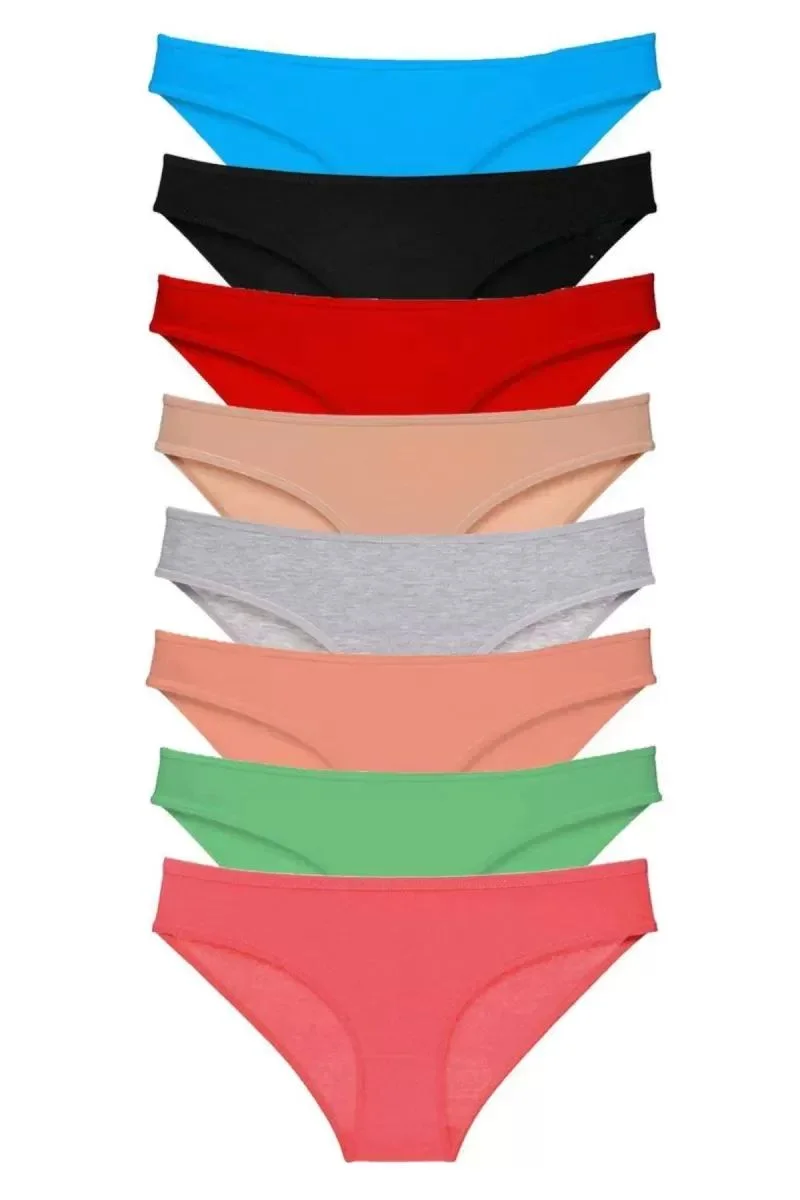 8 Adet Süper Eko Set Likralı Kadın Slip Külot Set 4