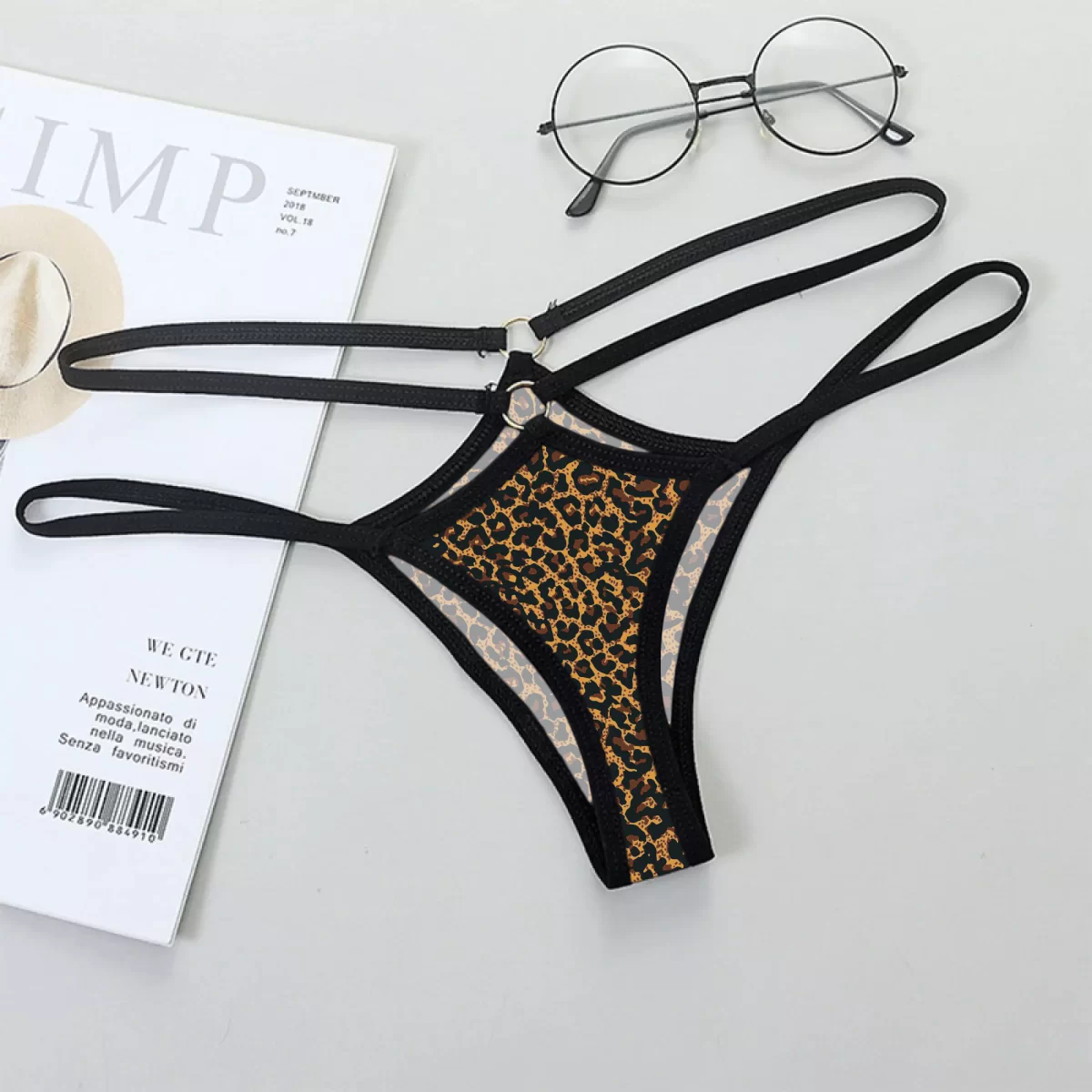 Leopar Desenli Fantazi String Külot