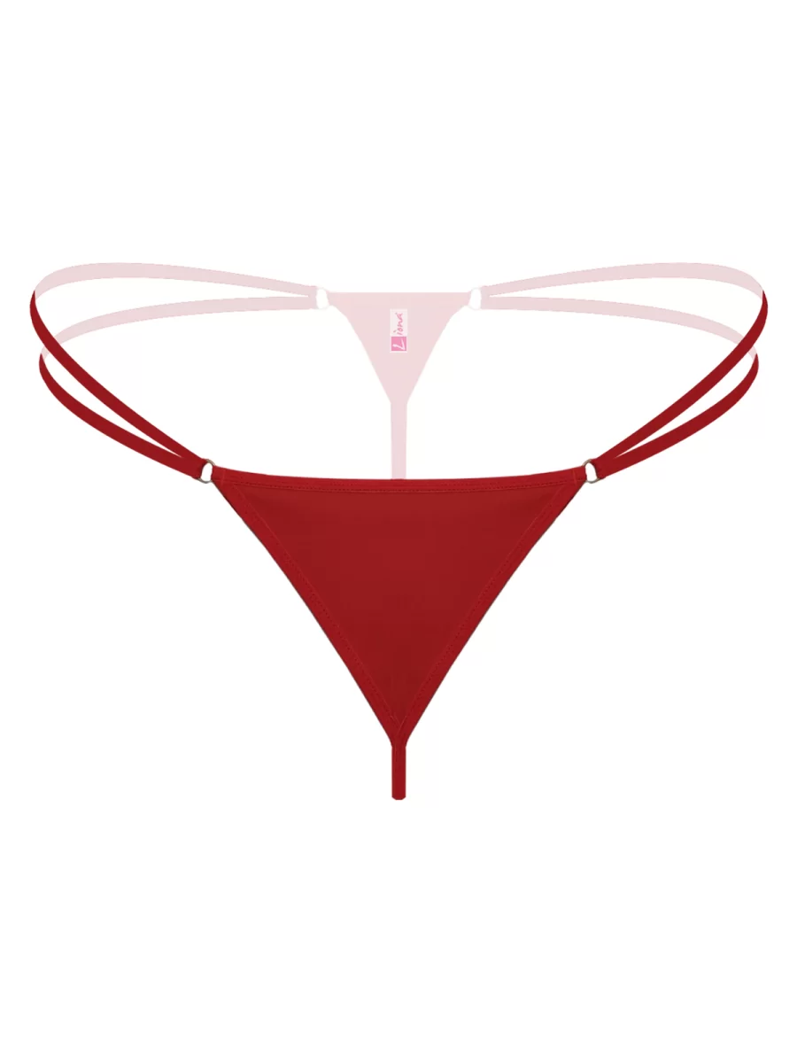 Lastikli Kırmızı Büyük Beden G String Tanga