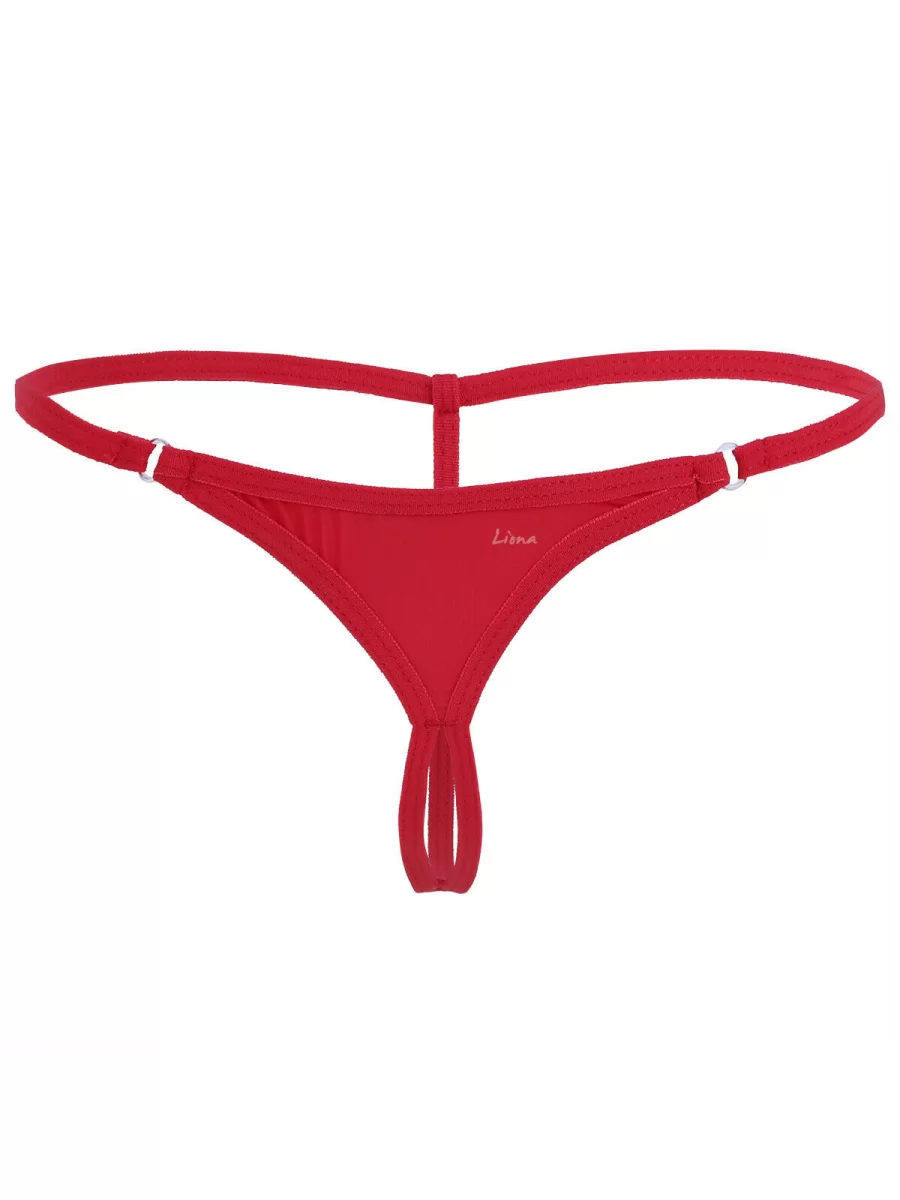 Halkalı Mini Büyük Beden Kırmızı Fantazi G String