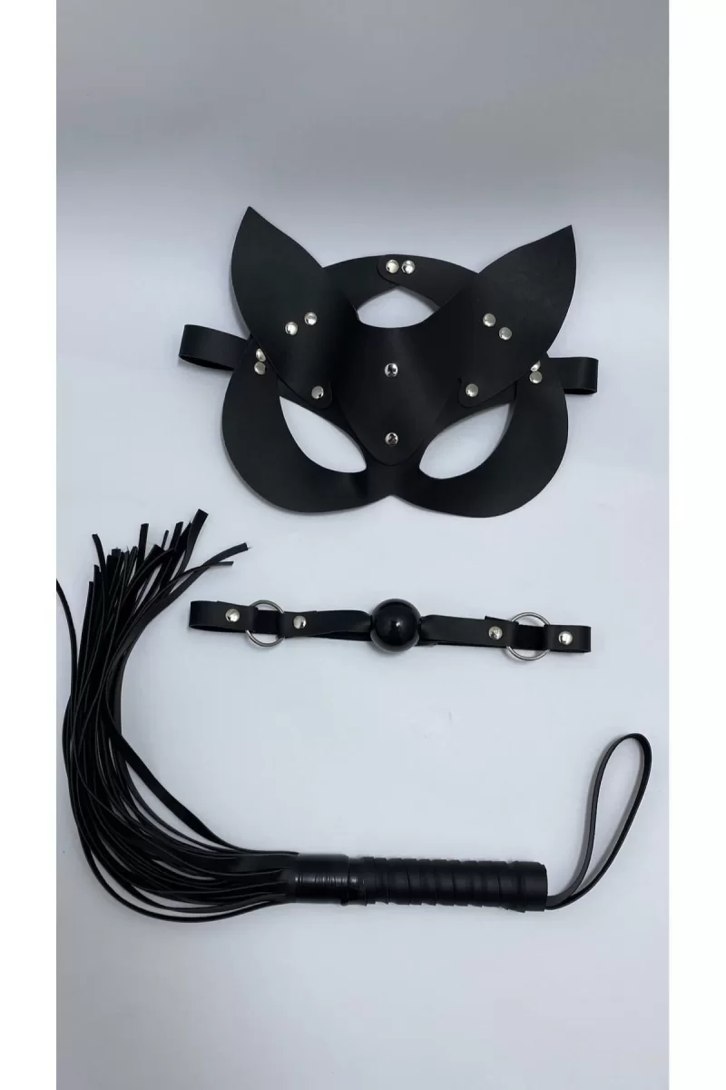 Siyah Maske Ağız Topu,3'Lü Set