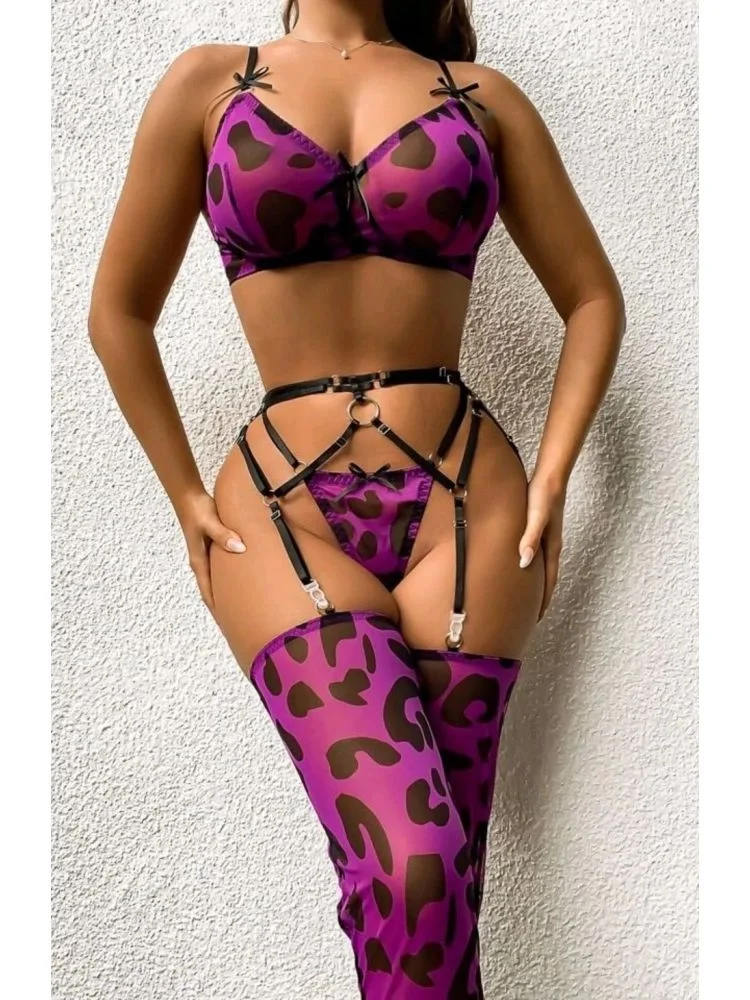 For Dreams 8400 Seksi Leopar Desenli Fantezi Takım