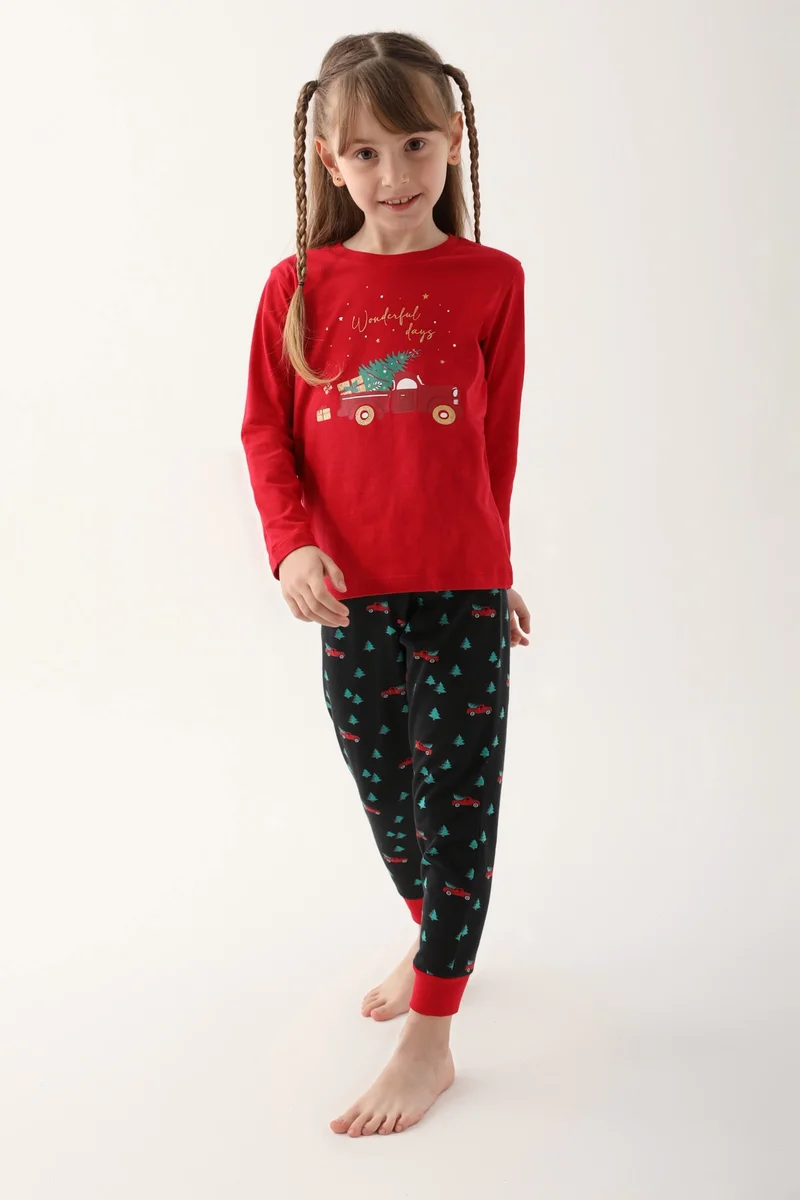 2601-2 Çocuk Uzun Kollu Pijama Takımı