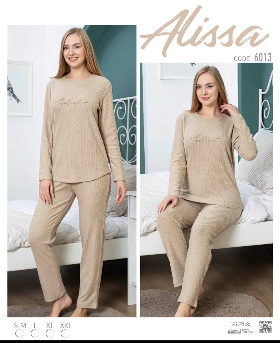 Alissa 6013 Kadın Uzun Kol Pijama Takımı
