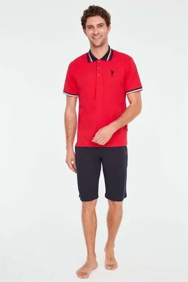 U.S Polo 18689 Erkek  T-Shirt Şort Takım