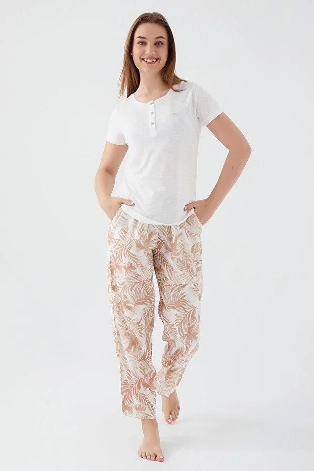 Pierre Cardin 8527-S Kadın Kısa Kol Pijama Takımı