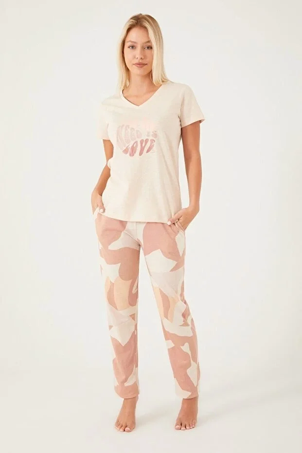 2421-X Kadın Kısa Kol Pijama Takımı