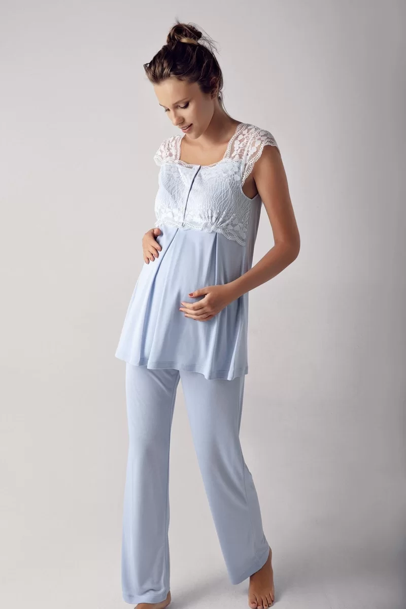 13200 Bayan Kısa Kol Lohusa Pijama Takımı