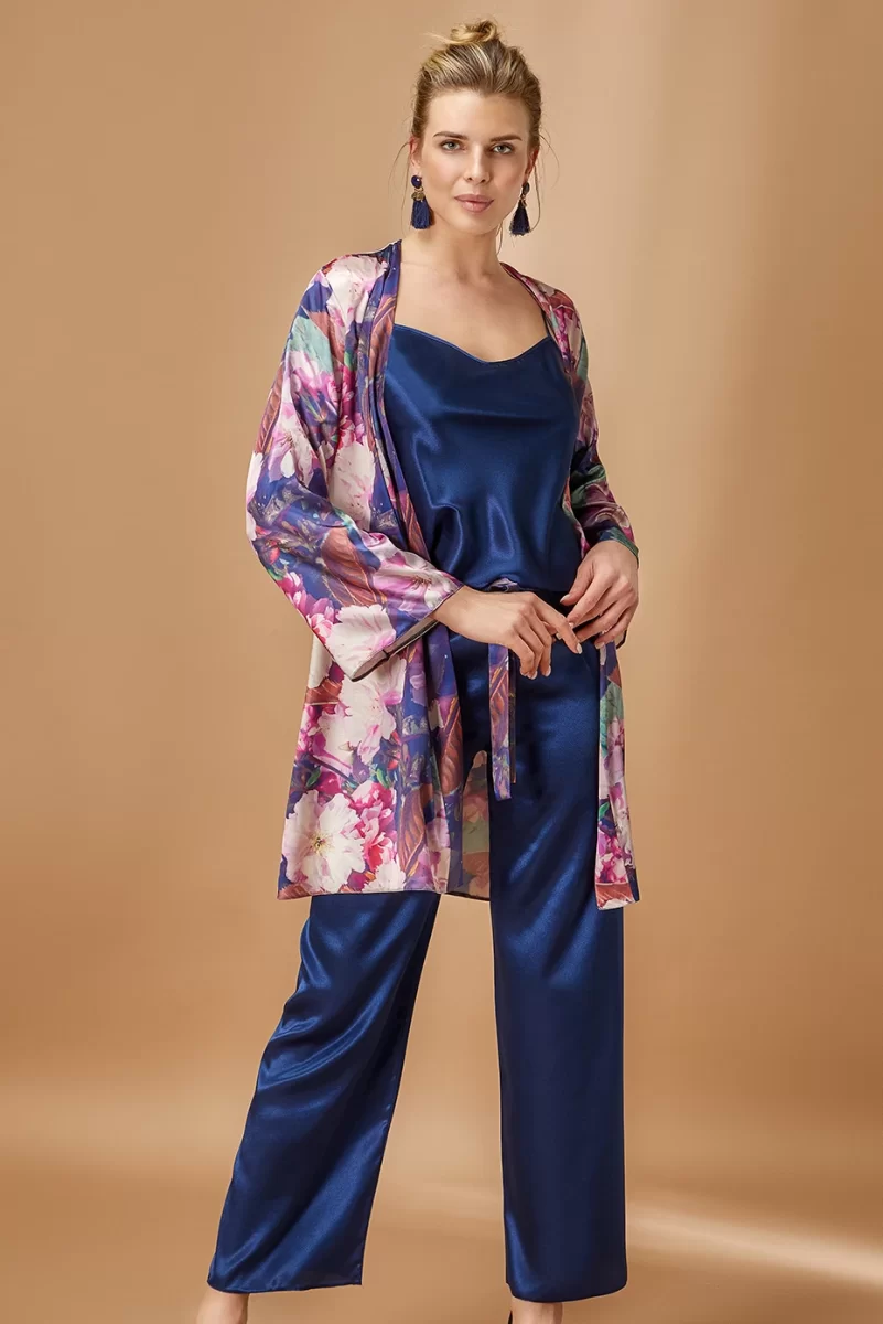 5951 Battal Sabahlıklı Pijama Takım
