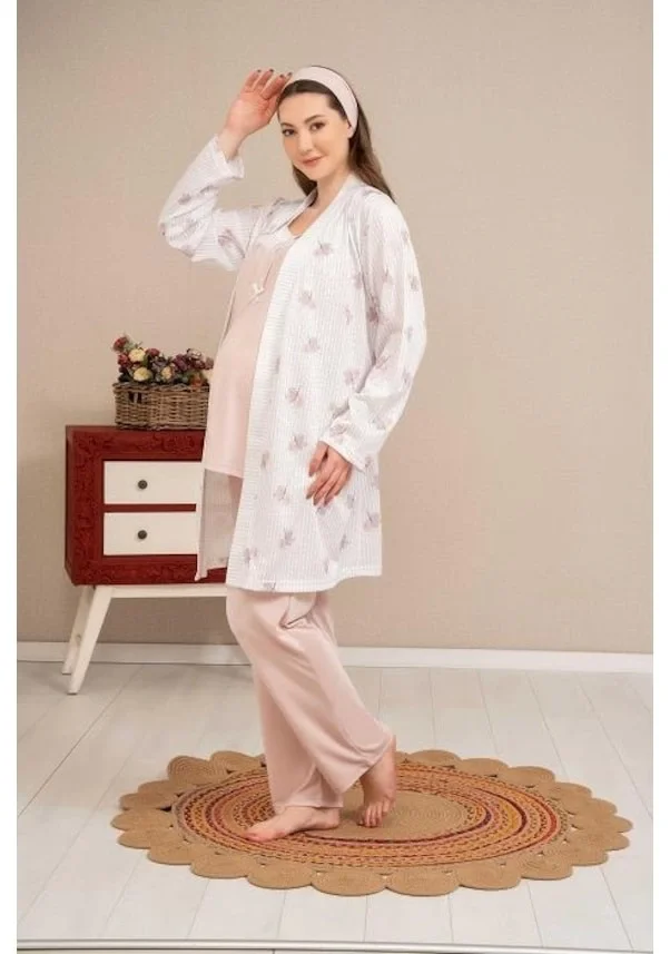 Ba-Ha 4521 Sabahlıklı Lohusa Pijama Takımı