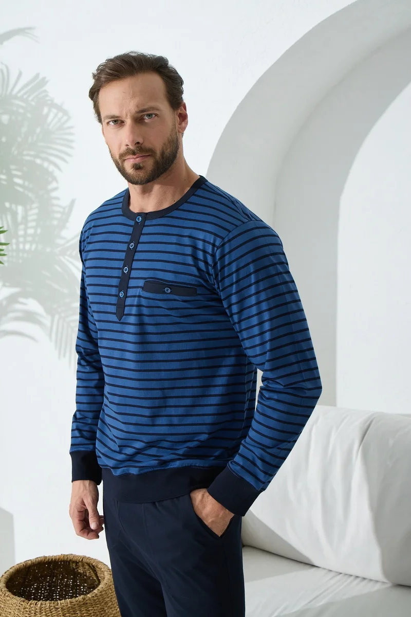 Erkek 9246 Erkek  O Yaka Pijama Takım