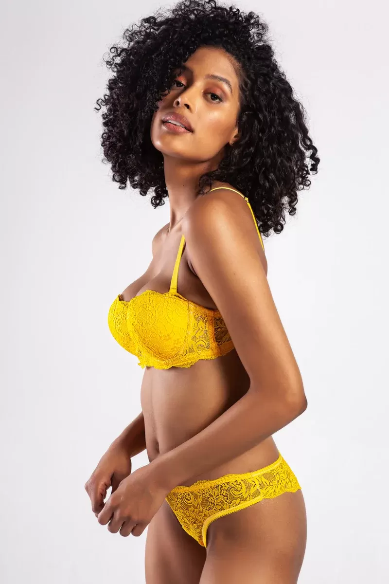 G.Colors Push Up Strapless Bra, Sarı Konforlu ve Şık Sütyen