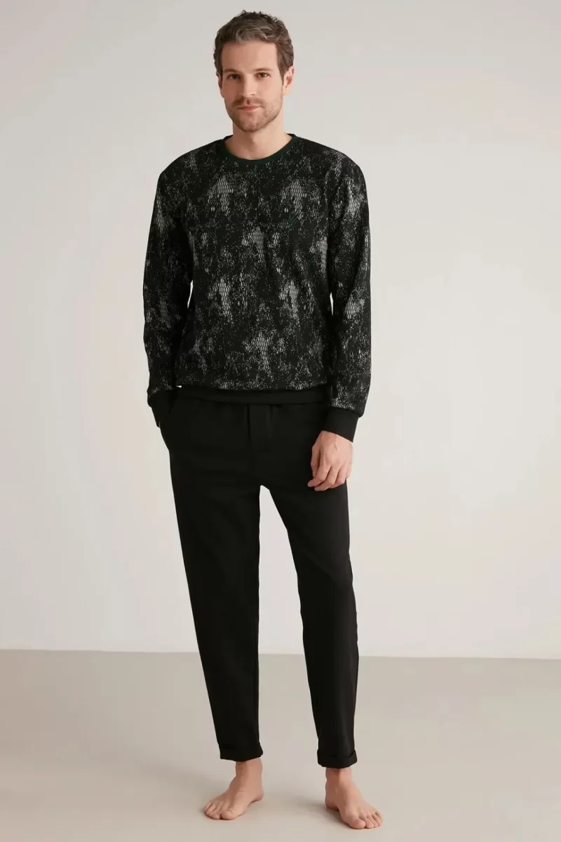 Nautıca M626 Erkek Uzun Kollu Yuvarlak Yaka Pijama Takımı