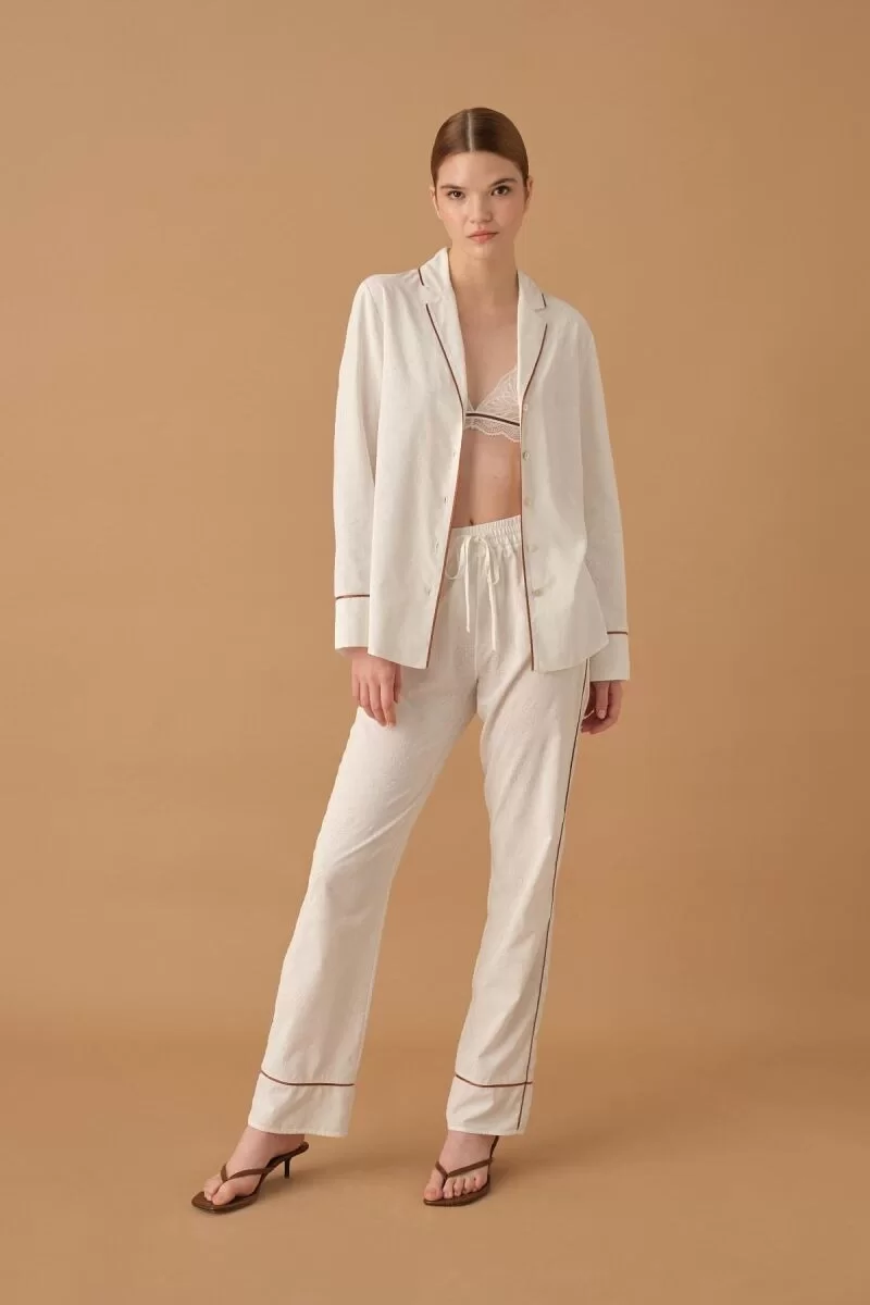 Pierre Cardin 25235 Kadın 3'Lü Braletli Biyeli Pijama Takım