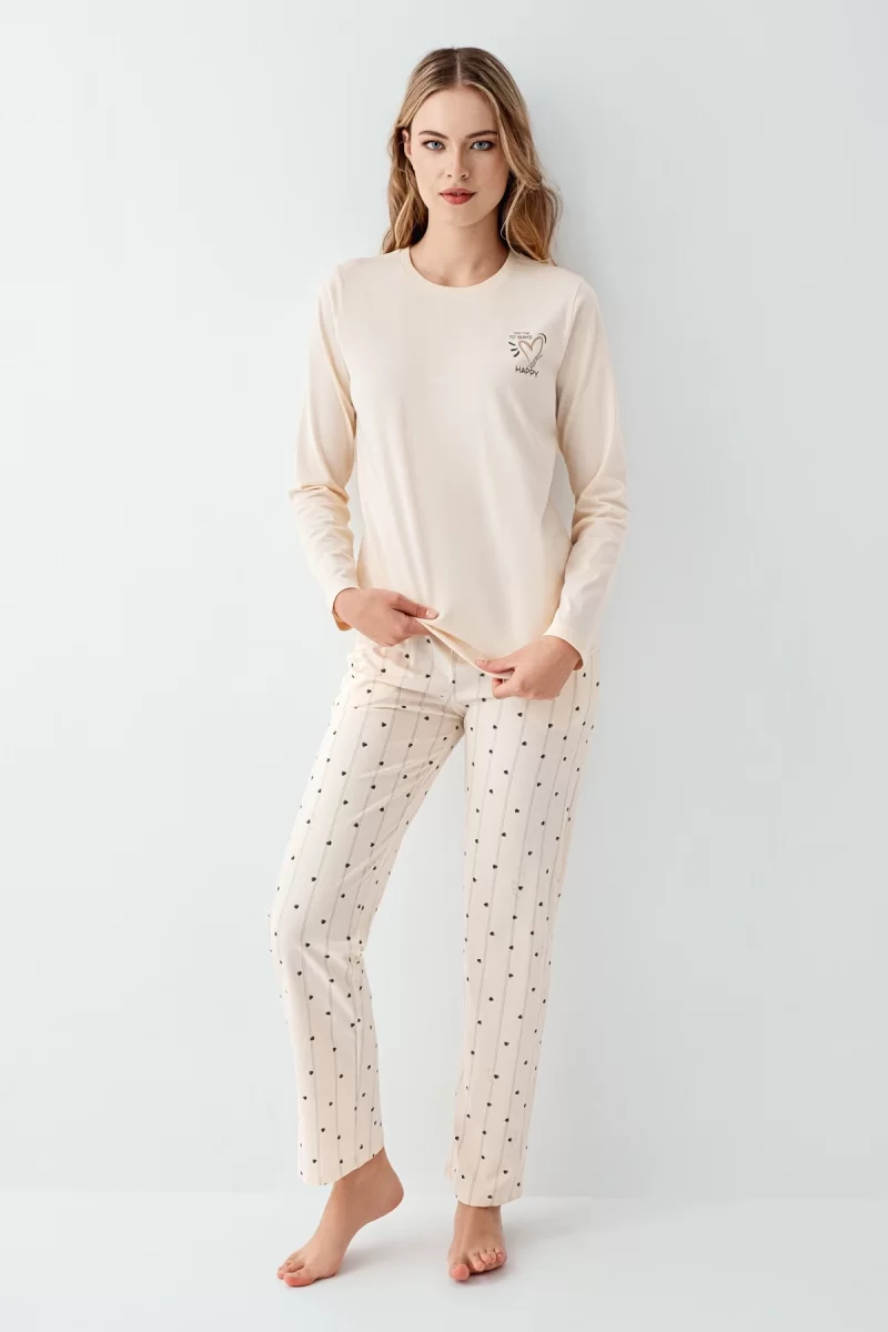 Arnetta 3434-S Kadın Uzun Kol Pijama Takım
