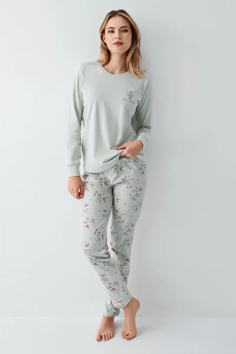RolyPoly 3703-S Kadın Uzun Kol Pijama Takım