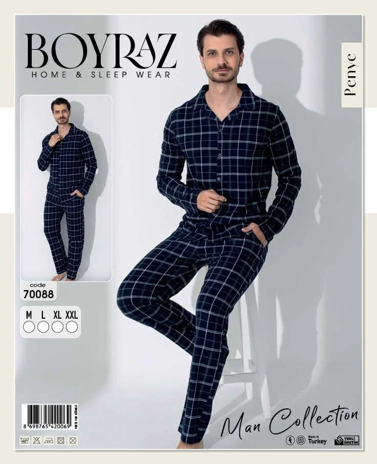 Boyraz 70088 Erkek Uzun Kol Penye Pijama Takımı