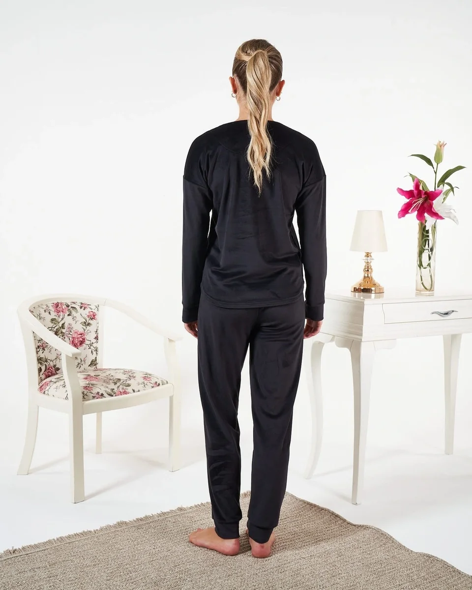 Estiva 25384 Uzun Kol Kadife Pijama Takımı