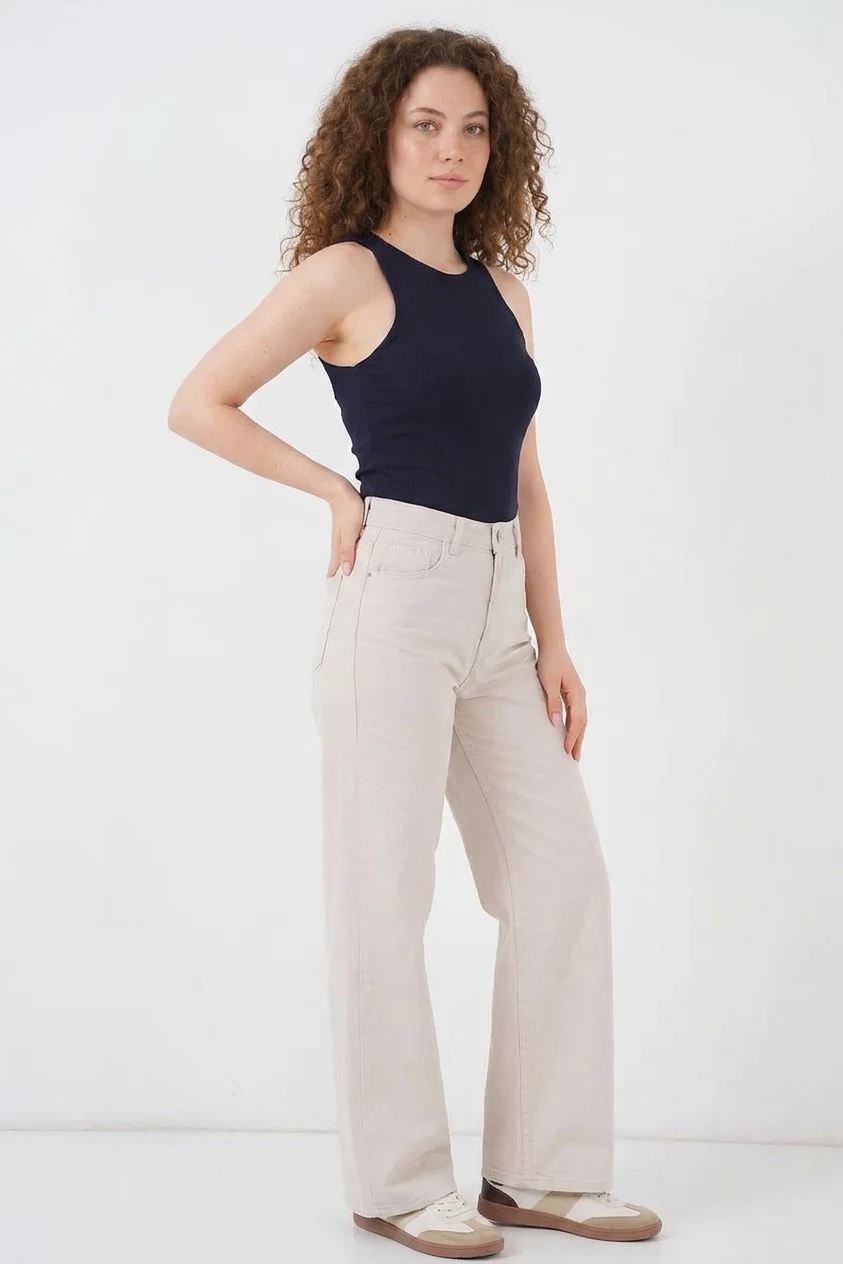 Kadın Halter Yaka Lacivert Body