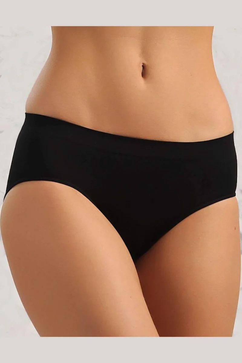 Siyah Dikişsiz Slip Külot