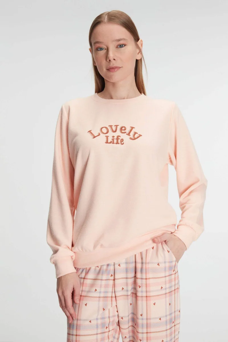 Pamuklu Kışlık Uzun Kol Kadın Pijama Takım