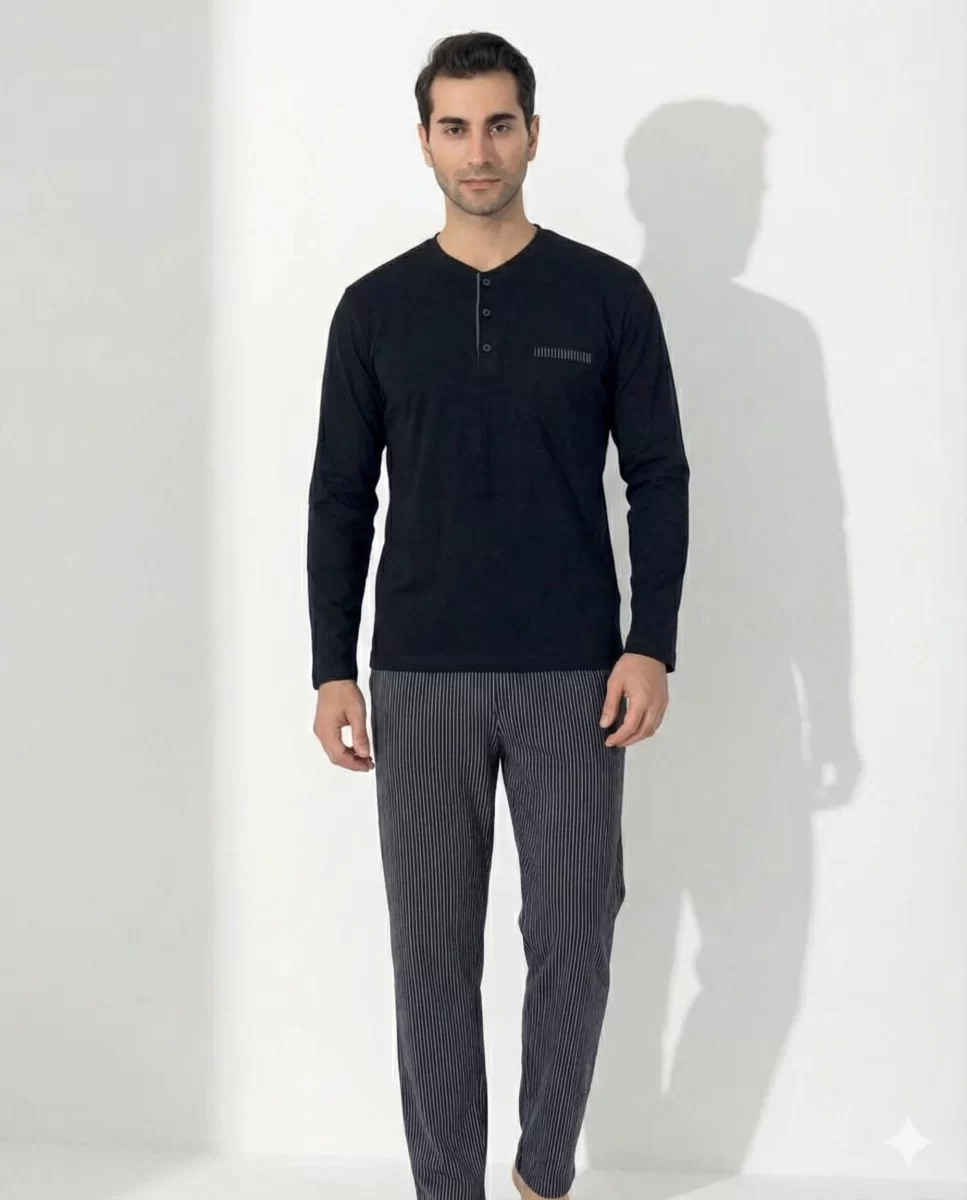 Boyraz 0404 Erkek Uzun Kol Pijama Takımı