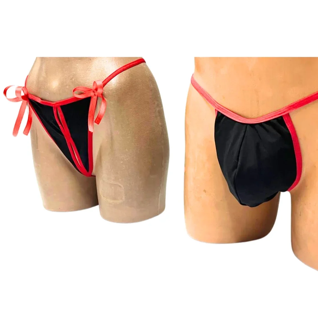 Fantezi Çiftlere Özel Seksi Dalgıç String Takımı