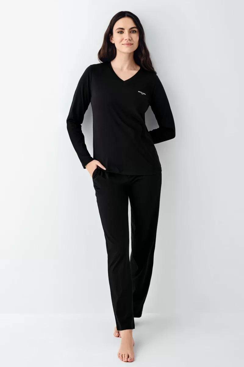 Pierre Cardin 9070-X Kadın Battal Uzun Kol Pijama Takım