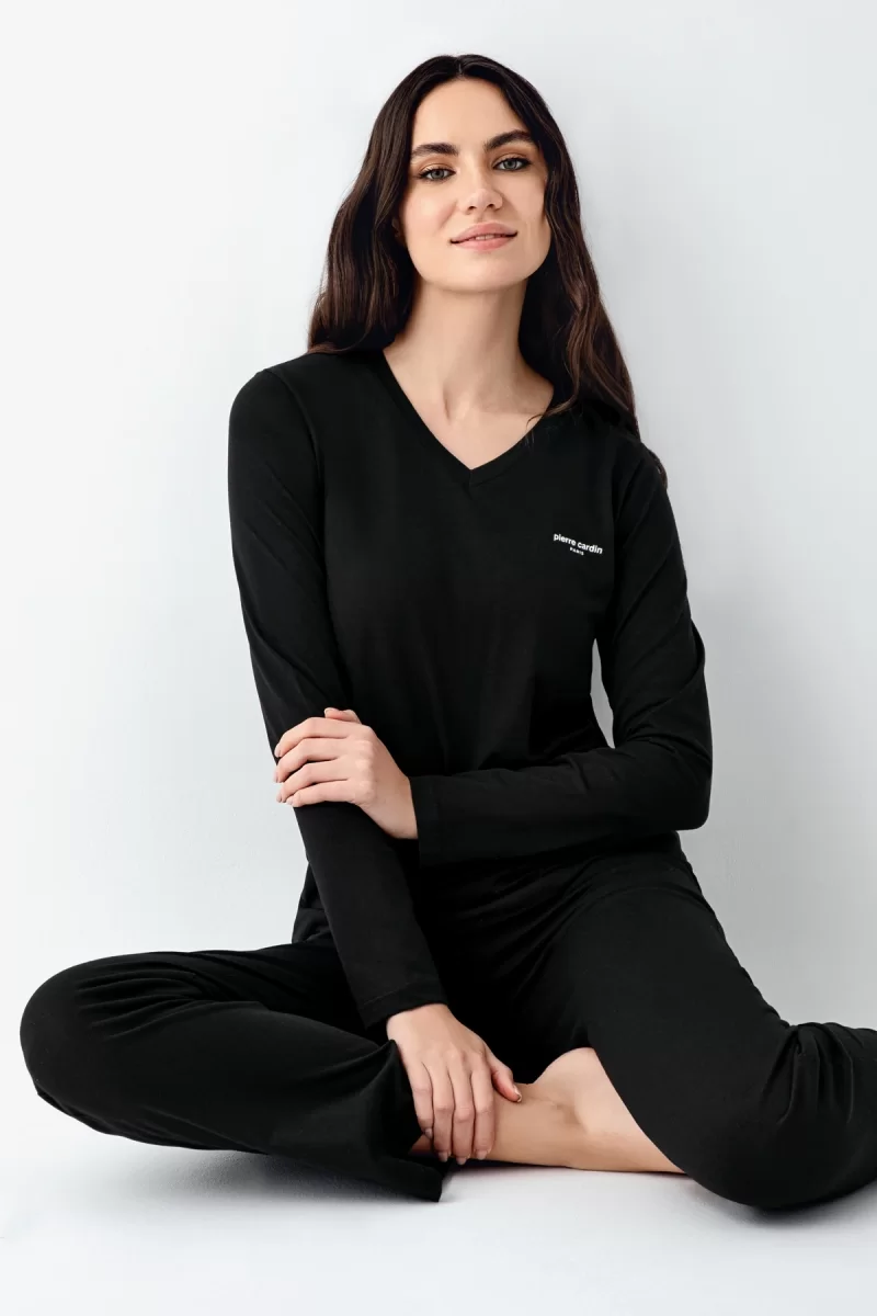 Pierre Cardin 9070-X Kadın Battal Uzun Kol Pijama Takım