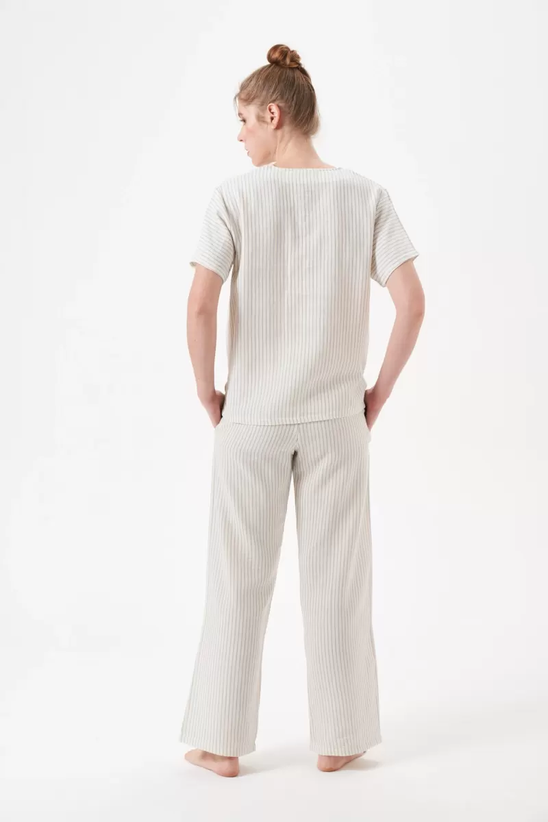 PJS 29098 Kadın Düğmeli Pijama Takım