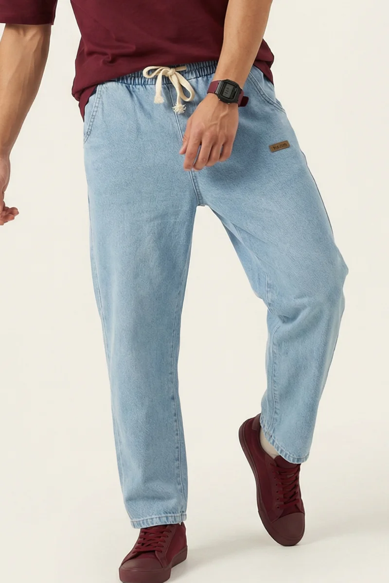 Erkek Rahat Kesim Denim Mavi Pantolon