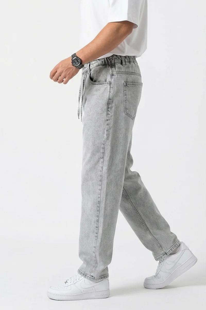 Erkek Rahat Kesim Baggy Denim Taş Pantolon