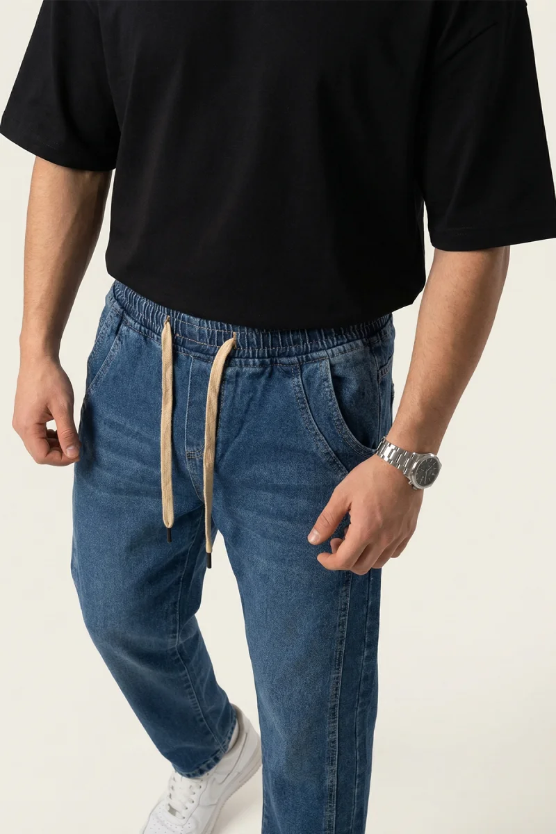 Erkek Rahat Kesim Denim Lacivert Pantolon